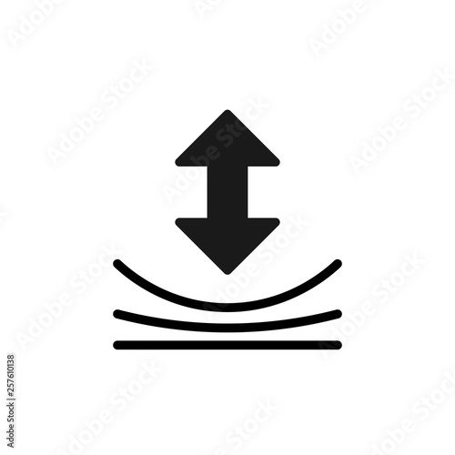 Resilience icon. Elastic material sign. Quality design element. Classic style icon. Vector illustration isolated on white background.