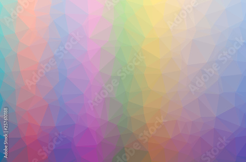 Illustration of abstract Green, Purple, Yellow horizontal low poly background. Beautiful polygon design pattern.