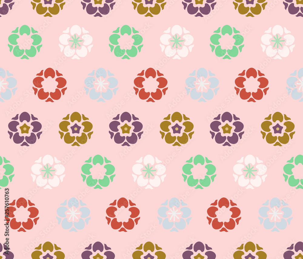 Japanese Cute Tiny Blossom Art Seamless Pattern