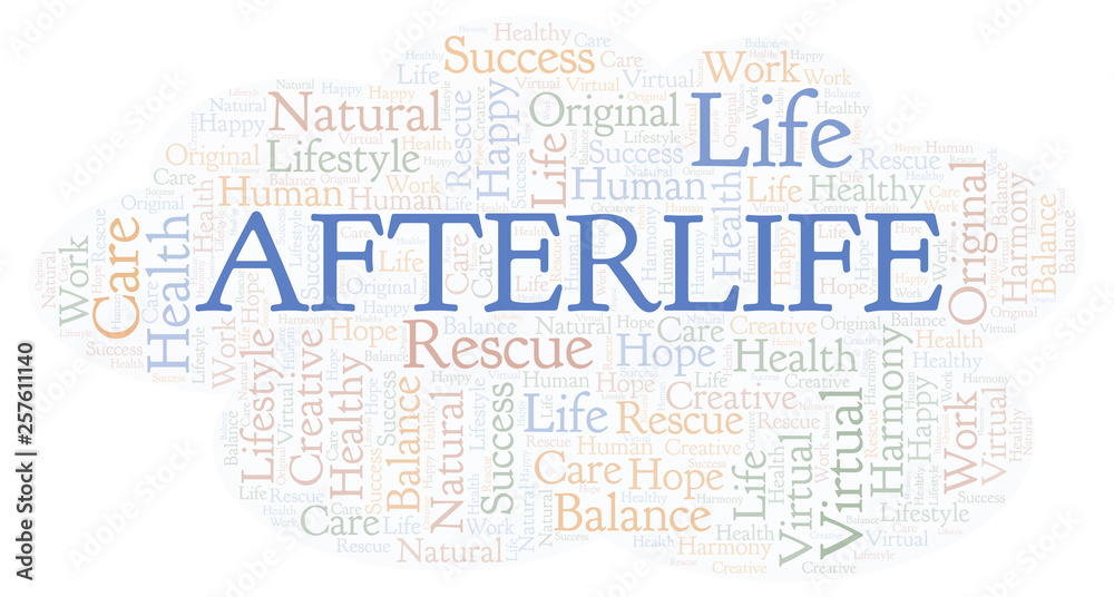 Afterlife word cloud.