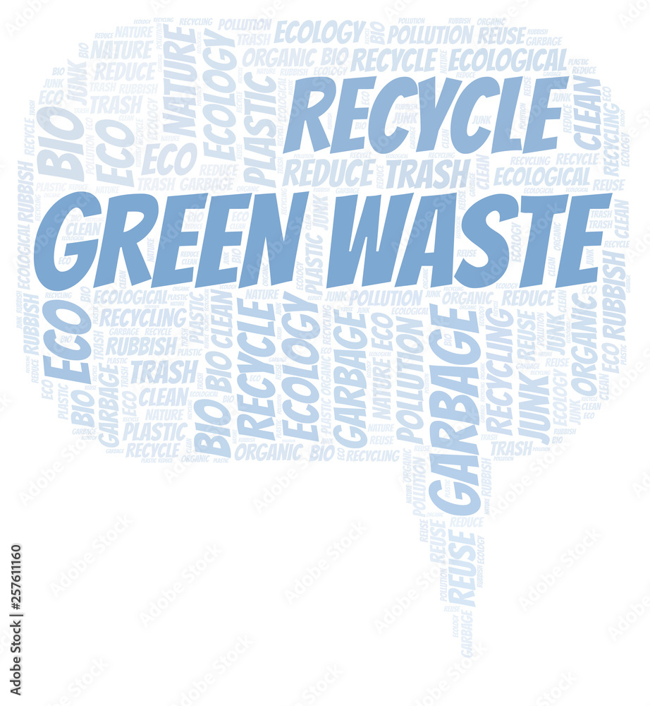 Fototapeta premium Green Waste word cloud.