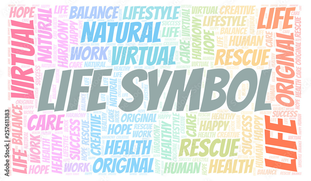 Fototapeta premium Life Symbol word cloud.