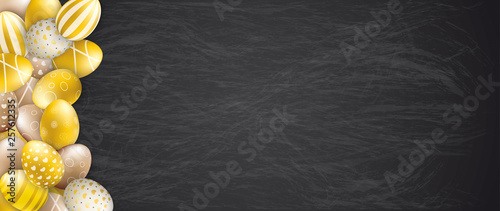 Golden Easter Eggs Blackboard
