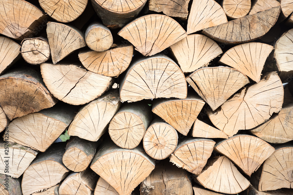 Pile of wood logs ready for winter Pile of wood logs ready for winter