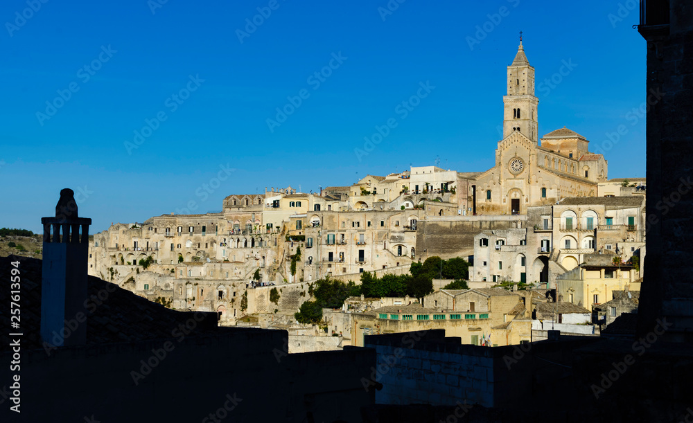Ancient Town of Matera (Sassi di Matera) . A wonder skyline of medieval city of Matera, Basilicata