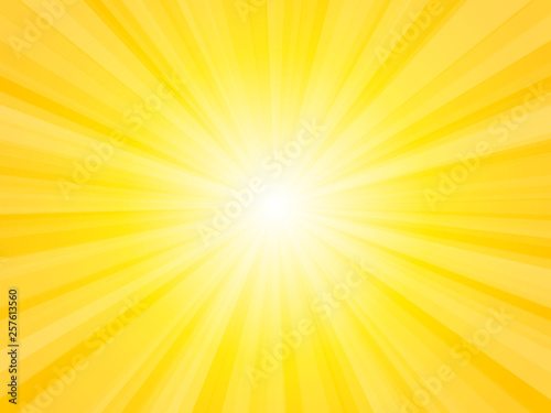 黄色　放射状　光　キラキラ　背景