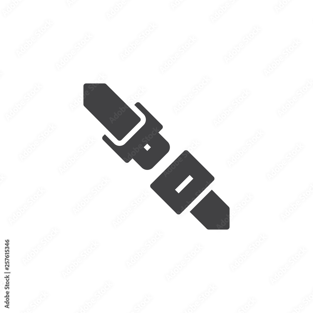 Car Seat belt vector icon. filled flat sign for mobile concept and web design. Opened safety belt glyph icon. Symbol, logo illustration. Pixel perfect vector graphics Car Seat belt vector icon. filled flat sign for mobile concept and web design. Opened safety belt glyph icon. Symbol, logo illustration. Pixel perfect vector graphics