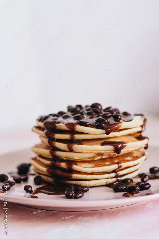Composition of waffle cones on light background Composition of waffle cones on light background