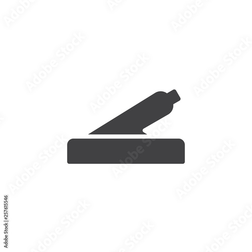 Car hand brake vector icon. filled flat sign for mobile concept and web design. Handbrake glyph icon. Symbol, logo illustration. Pixel perfect vector graphics