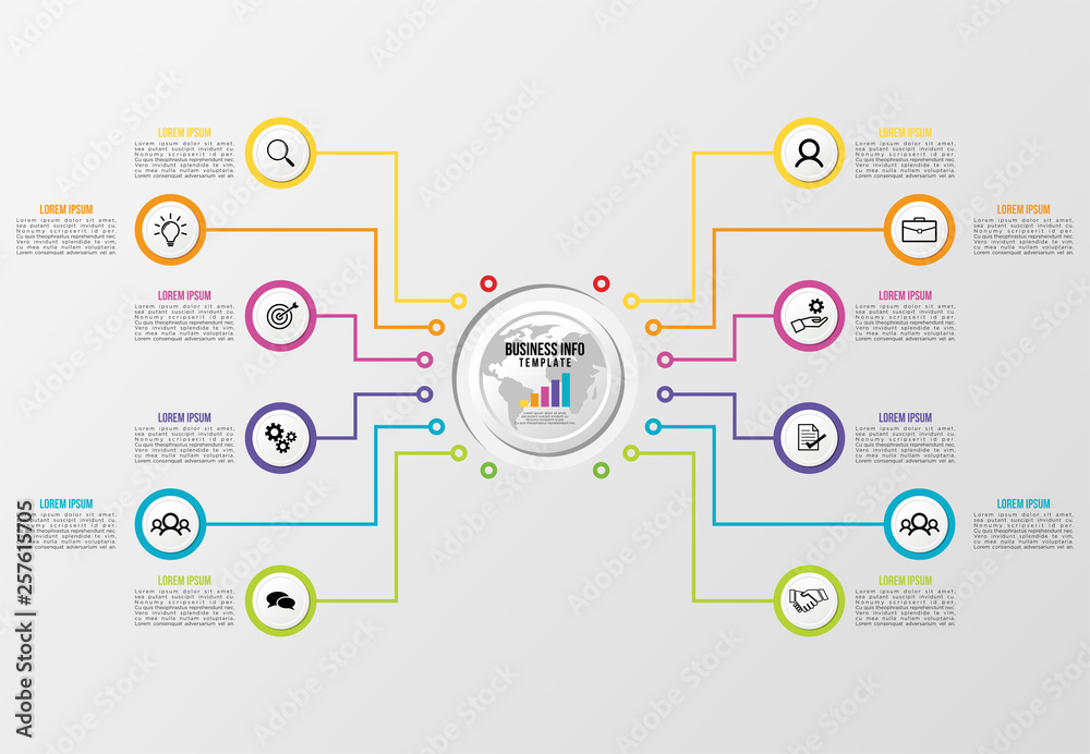 Modern Vector Infographics Elements Design Template. Business Data Visualization Timeline with Step Option and Marketing Icons can be used for workflow layout, presentation, diagram, annual reports Modern Vector Infographics Elements Design Template. Business Data Visualization Timeline with Step Option and Marketing Icons can be used for workflow layout, presentation, diagram, annual reports