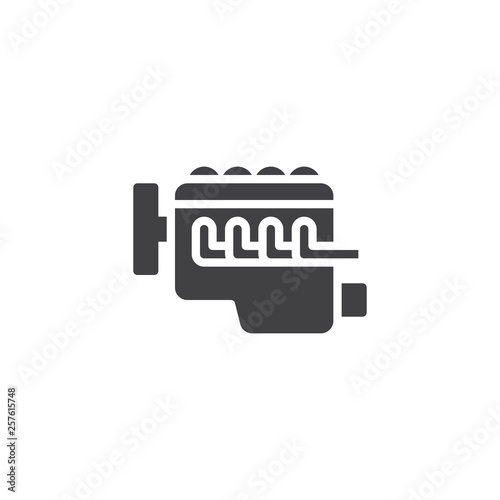 Car internal combustion engine vector icon. filled flat sign for mobile concept and web design. Car engine glyph icon. Symbol, logo illustration. Pixel perfect vector graphics
