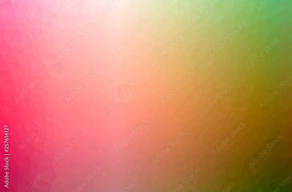Illustration of abstract Orange, Pink, Red horizontal low poly background. Beautiful polygon design pattern.
