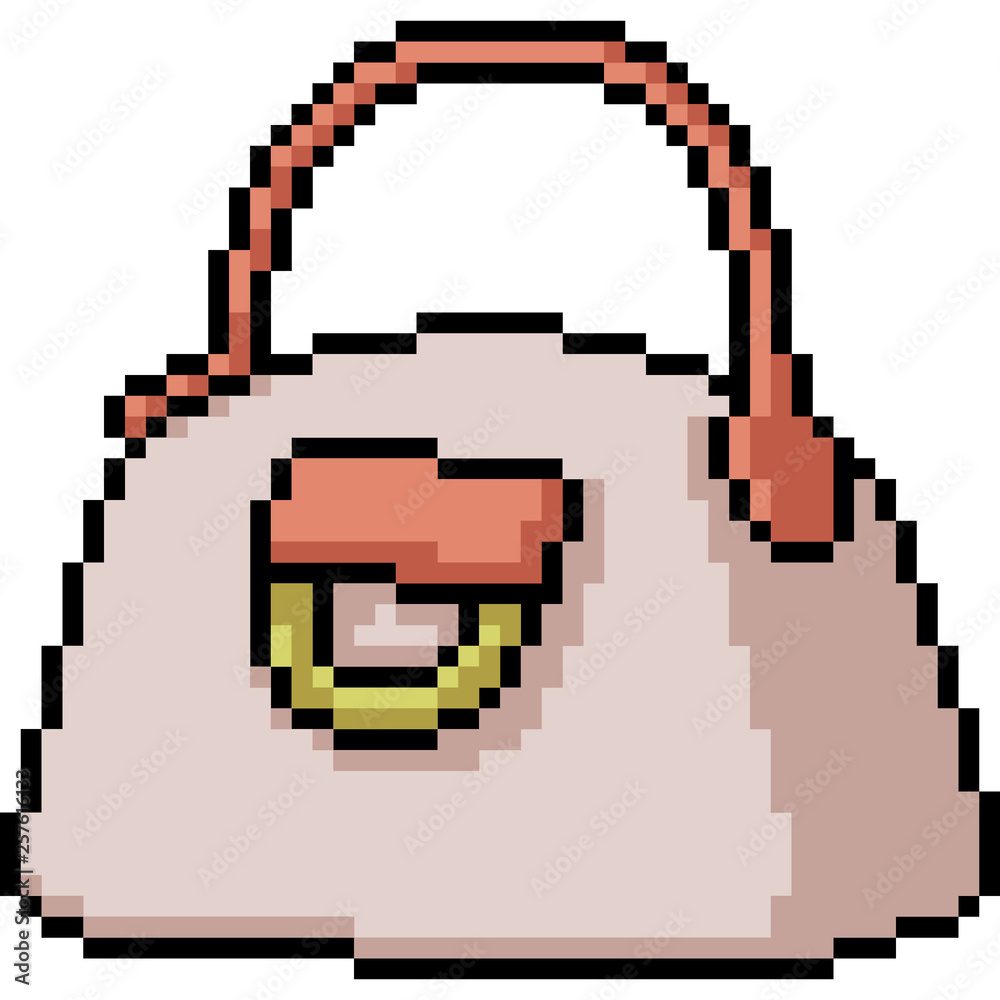 Obraz premium vector pixel art fashion purse