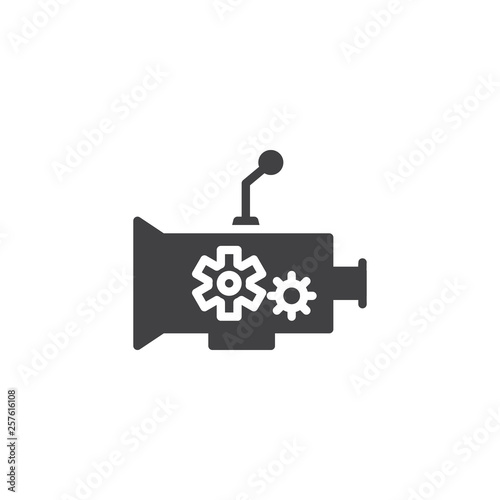 Car gearbox vector icon. filled flat sign for mobile concept and web design. Automobile transmission glyph icon. Symbol, logo illustration. Pixel perfect vector graphics