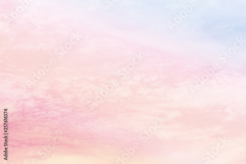 Sun and cloud background with a pastel colored 