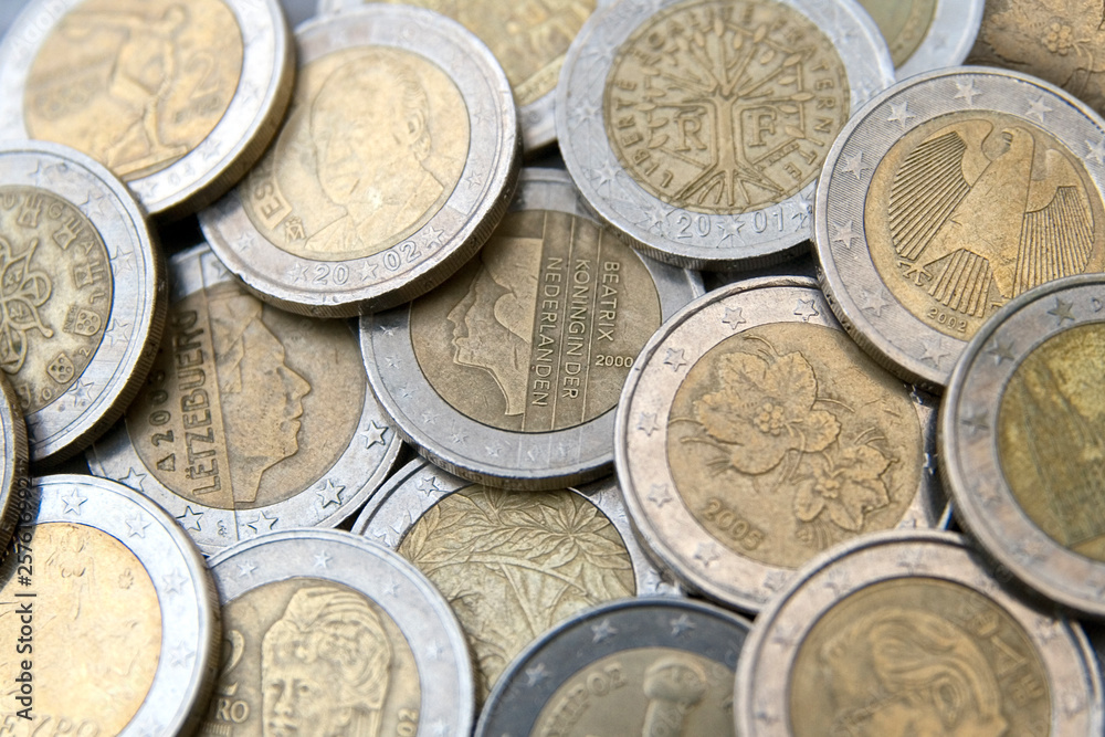 Euro coins from several countries Euro coins from several countries