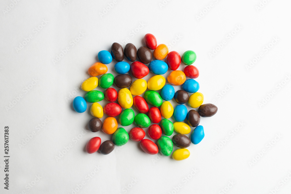 Colorful chocolate candies background