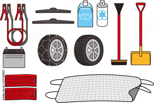 自動車の冬対策備品