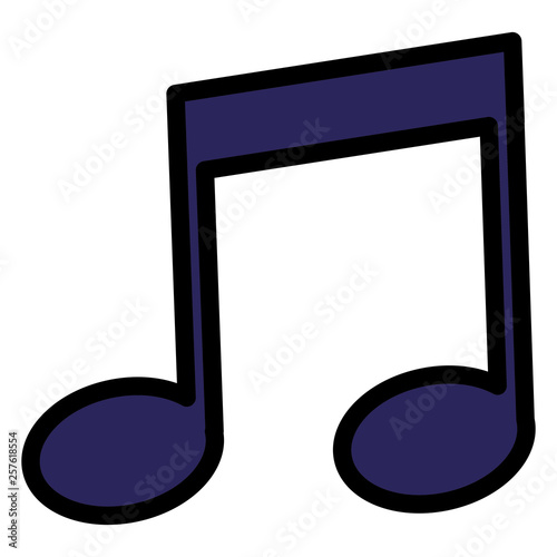 music note isolated icon