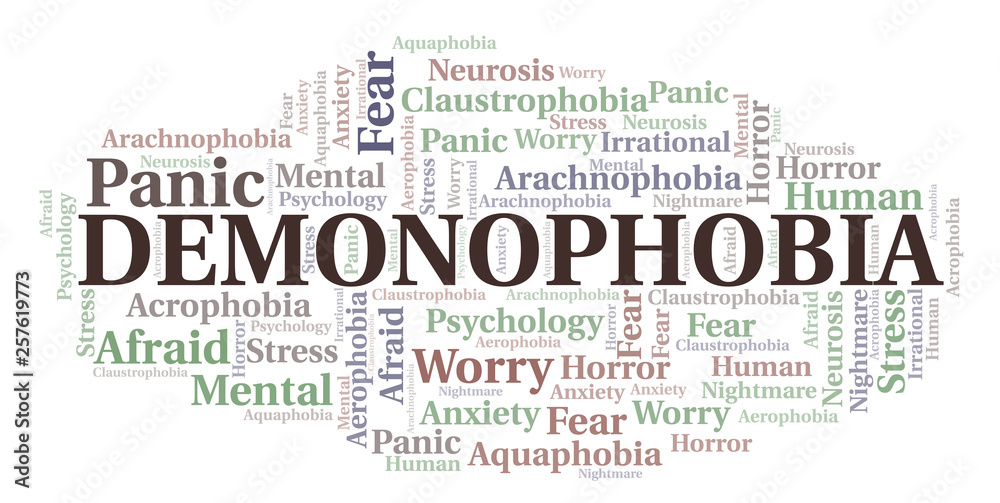 Demonophobia word cloud.