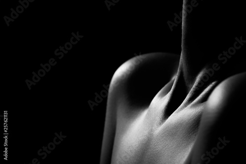 neck with clavicles photo