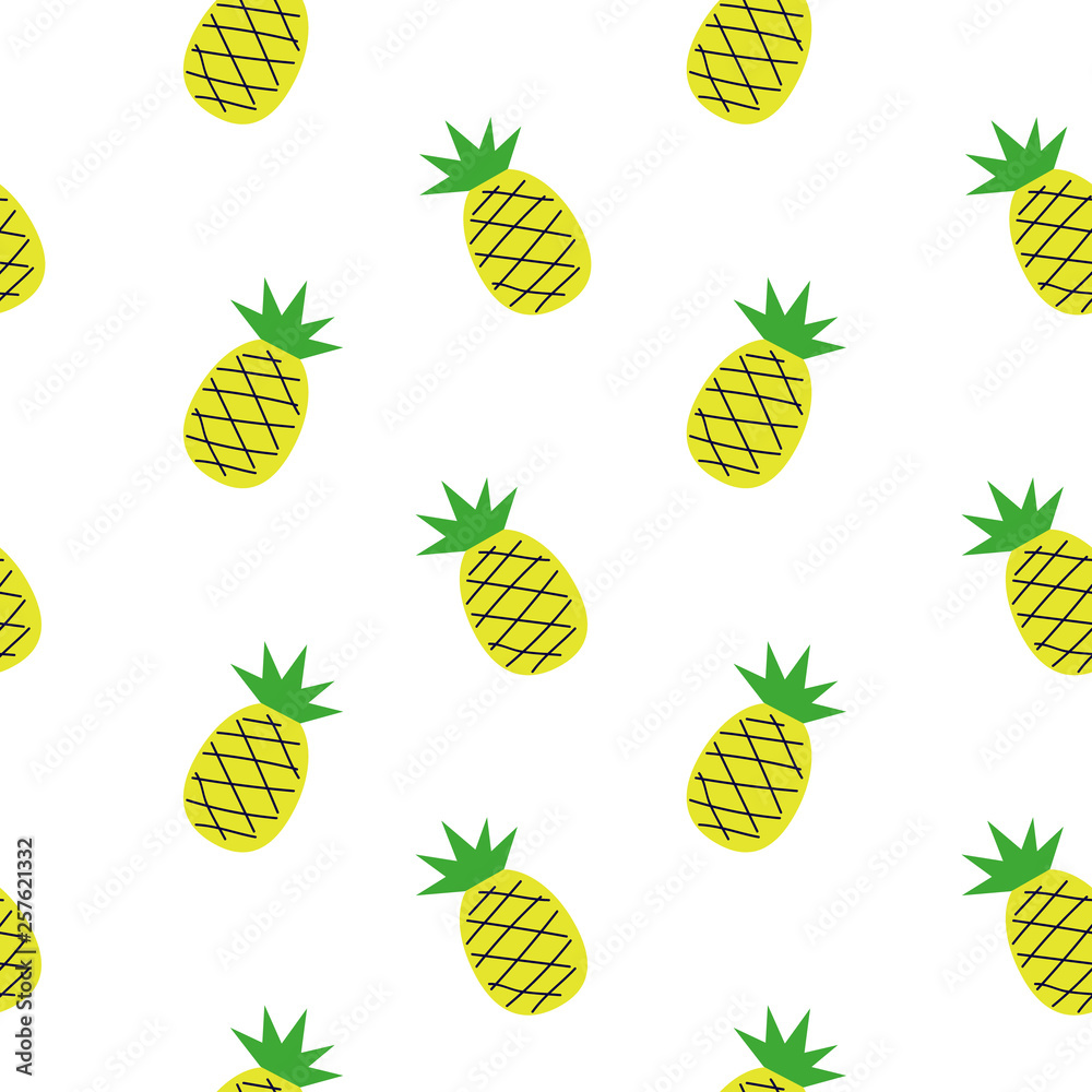 Pineapples, seamless pattern Pineapples, seamless pattern