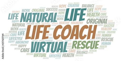 Life Coach word cloud.