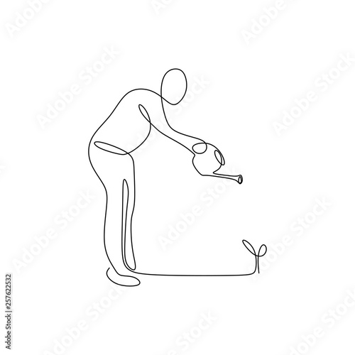 continuous line drawing wat...