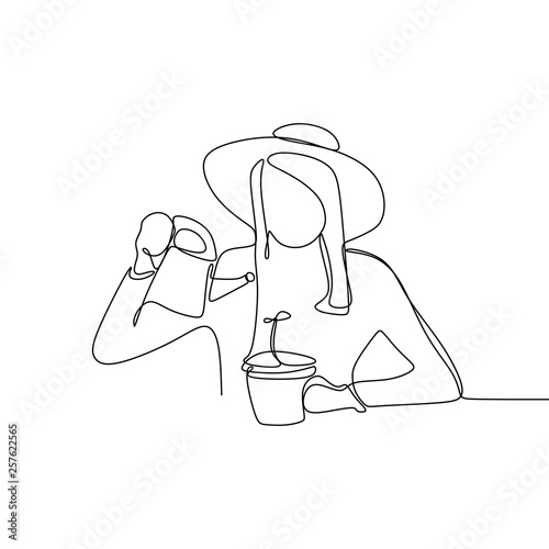 continuous line drawing of ...