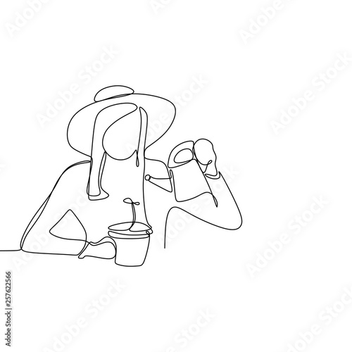 continuous line drawing of ...