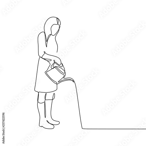 continuous line drawing of ...