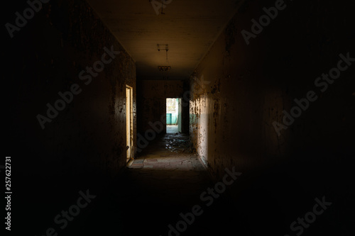 Abandoned corridor in Pripyat Hospital, Chernobyl Exclusion Zone 2019 © Sved Oliver