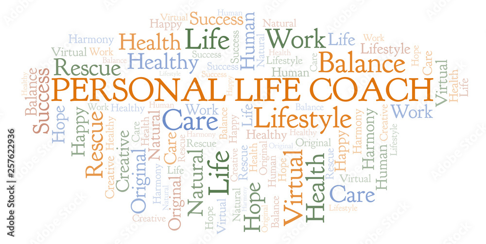 Fototapeta premium Personal Life Coach word cloud.