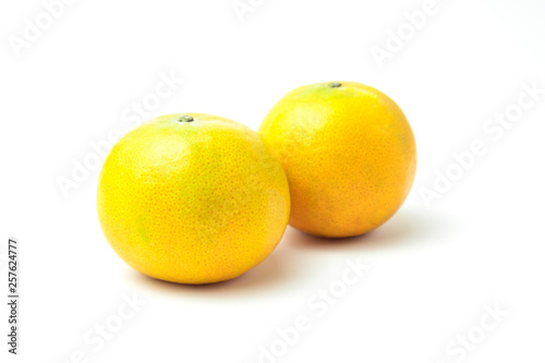 oranges fresh Rich in Vitamin C isolated on white background and clipping path