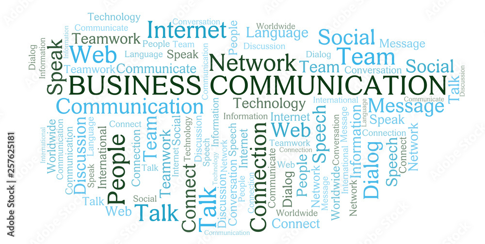 Fototapeta premium Business Communication word cloud.