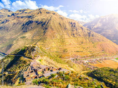 Pisac - Incan archeological site in Urubamba valley near Cusco, Peru