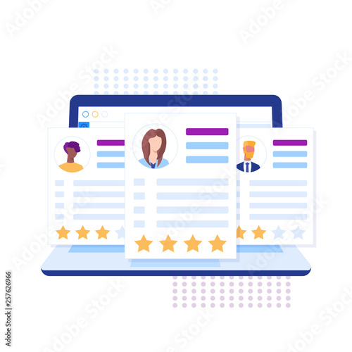Website header of recruiting and hr concept
