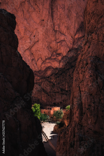 Todgha gorge, series of limestone river canyons, or wadi, in the eastern part of the High Atlas Mountains in Morocco