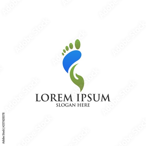 foot care vector logo template