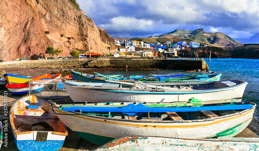 Puerto de Sardina - traditional fishing village in Gran Canaria. Canary islands