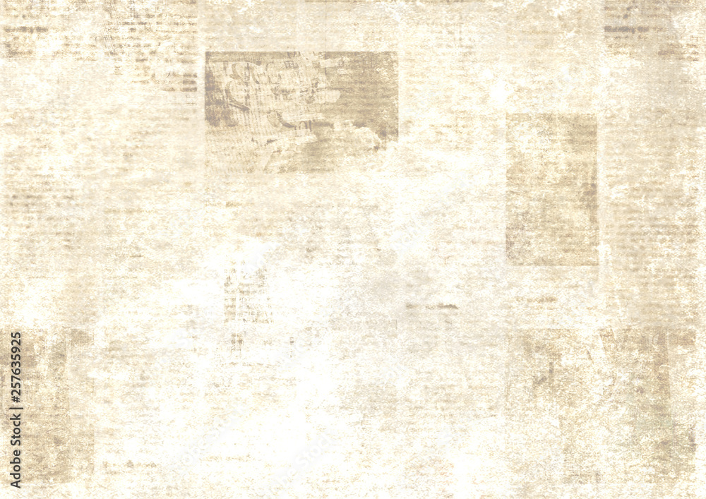 Obraz premium Newspaper with old grunge vintage unreadable paper texture background