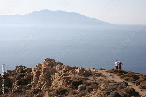 Man and woman in love by the sea