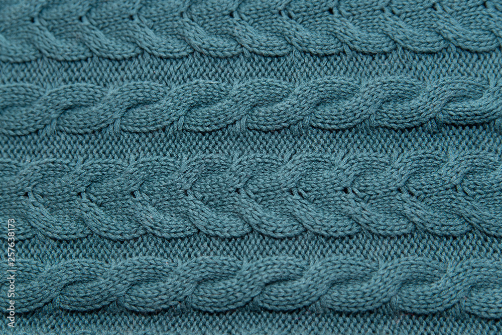 green fabric wool knitted sweater for background