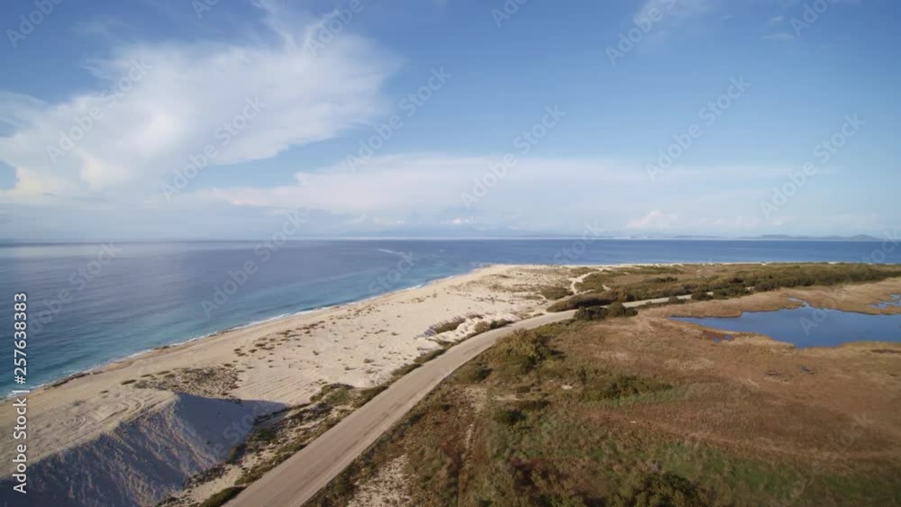 Drone aerial view of Lefkas island Greece Drone aerial view of Lefkas island Greece