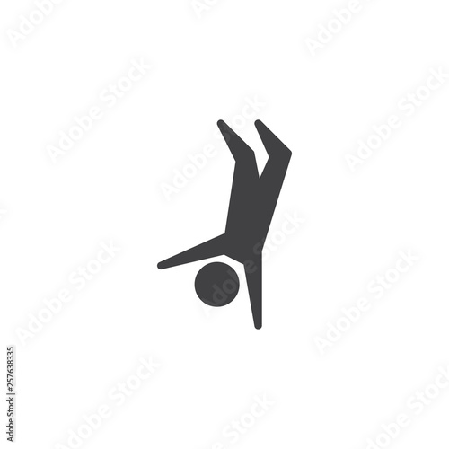 Brake dancer vector icon. filled flat sign for mobile concept and web design. hip hop brakedancer glyph icon. Symbol, logo illustration. Pixel perfect vector graphics
