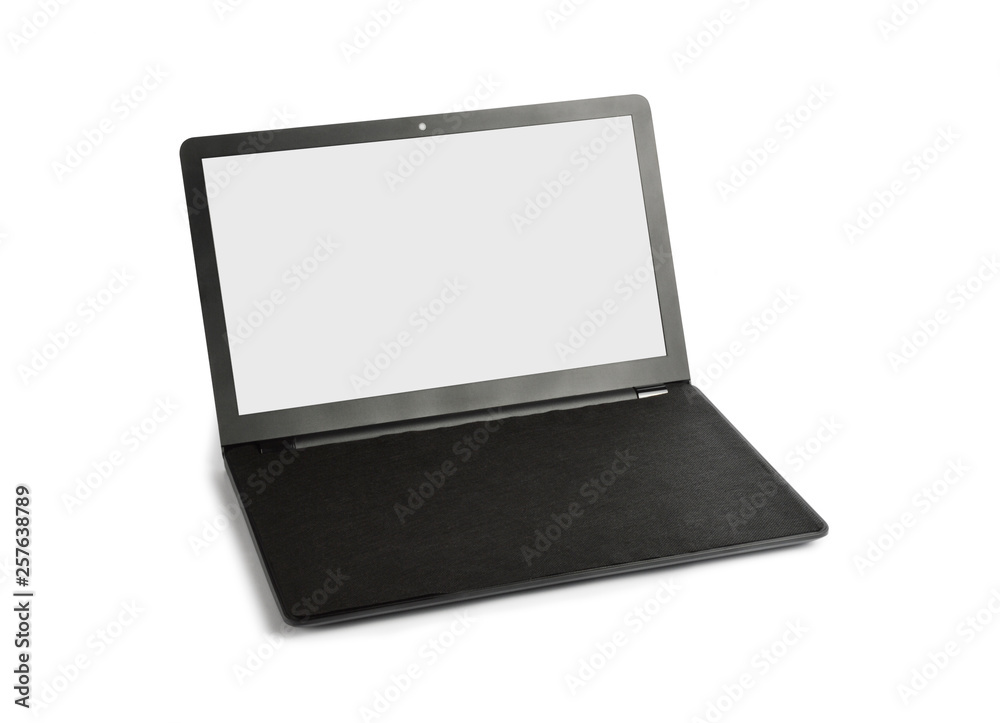 Laptop and screen have on white with laptop monitor protection Laptop and screen have on white with laptop monitor protection