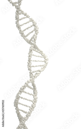 DNA molecules  structure of the genetic code  3d rendering conceptual image.