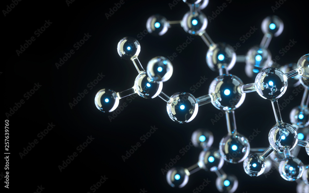 molecule model. Science concept. 3d rendering,conceptual image.