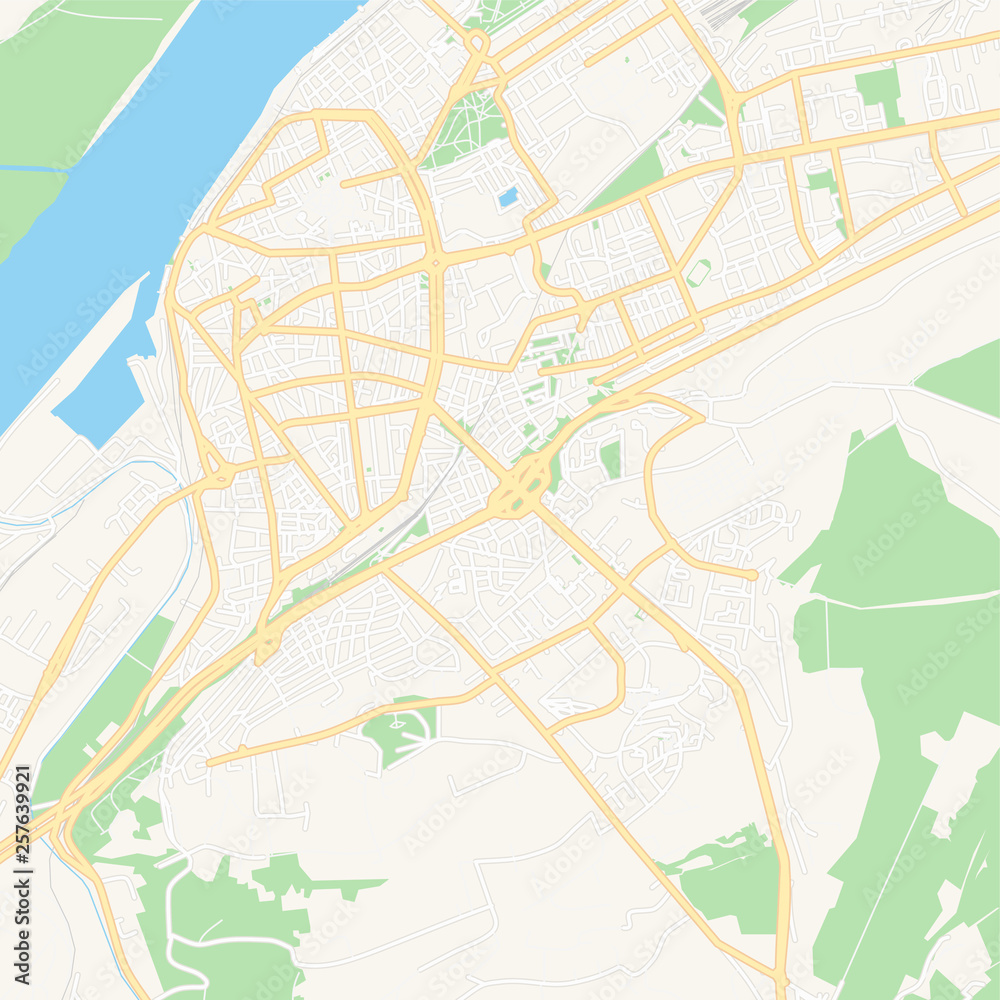 Ruse, Bulgaria printable map