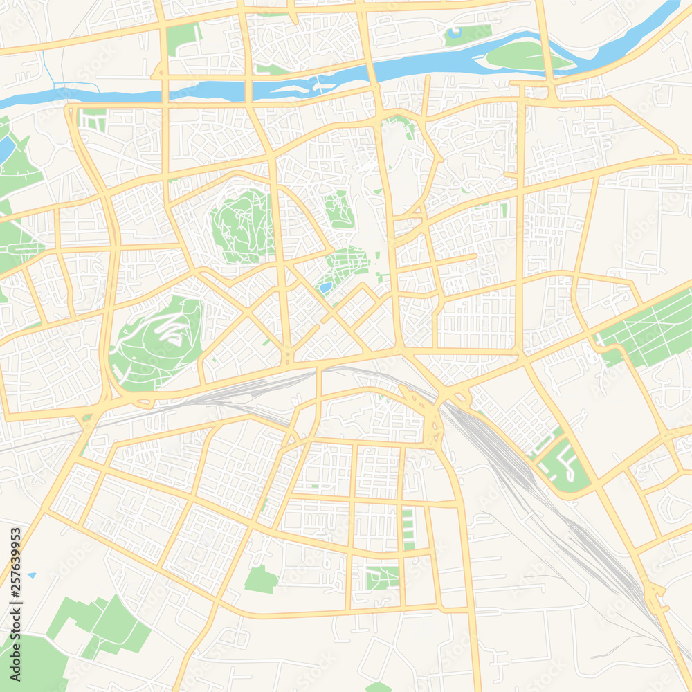 Naklejka premium Plovdiv, Bulgaria printable map